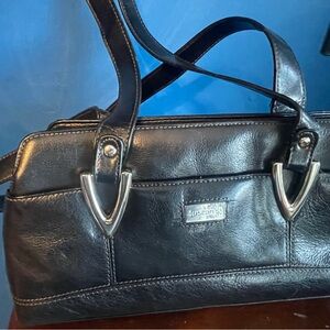 Black Leather Shoulder Bag